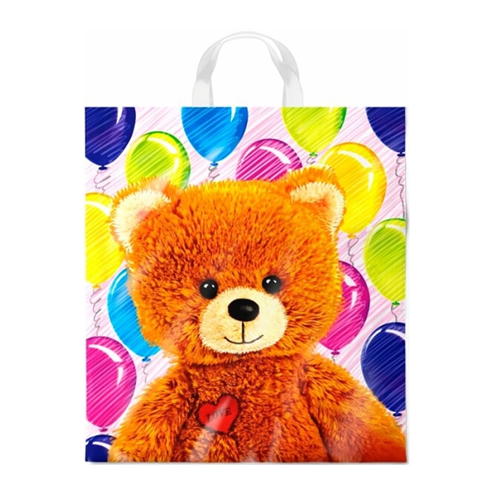 Пакет ПЭ с петлевой ручкой 38х42, 40мкм "Топтыжка" ПНД 