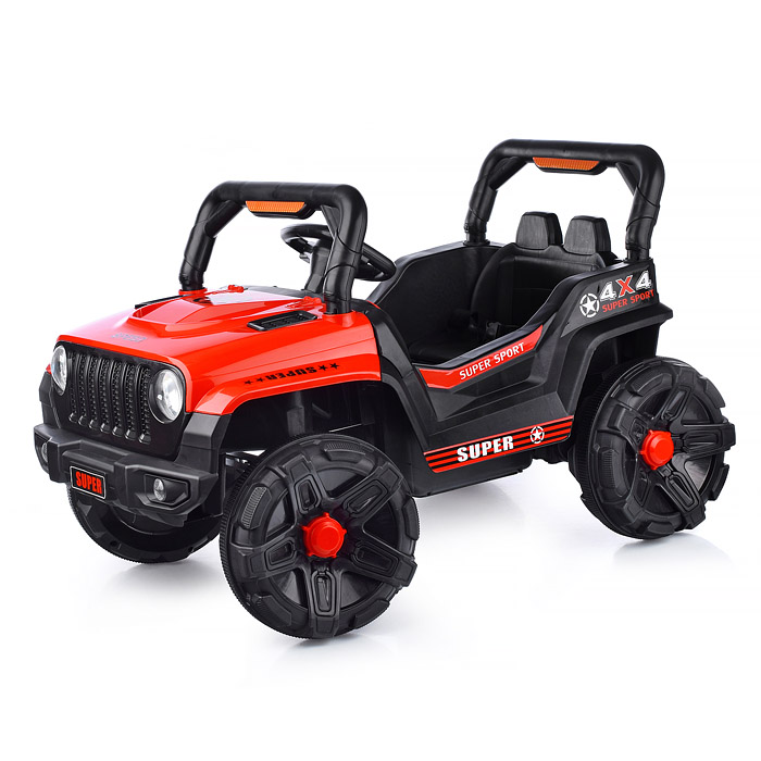 Электромобиль U023460Y "Рустик" на аккумуляторе, с р/у управлением, в коробке (красный)