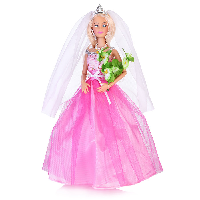 Кукла София 29 см, (руки и ноги сгиб, невеста, акс,) в коробке