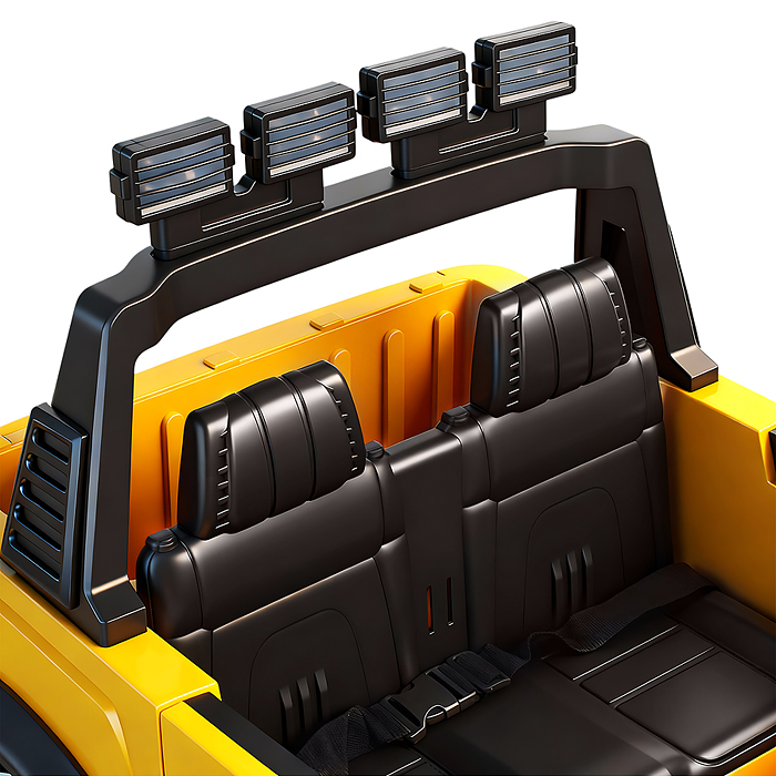 Электромобиль U023438Y "Мощность скорости" на аккумуляторе, с р/у управлением, в коробке (желтый)