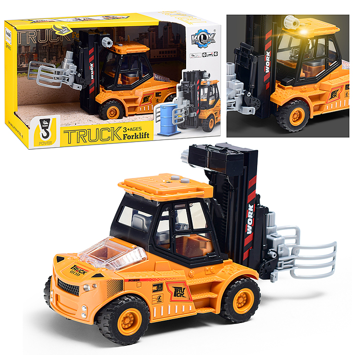 Машина KLX900-34 "Вилочный погрузчик 3" 1:43 ( свет,звук) в крорбке