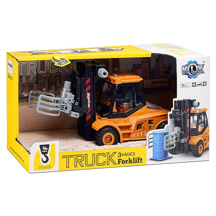 Машина KLX900-34 "Вилочный погрузчик 3" 1:43 ( свет,звук) в крорбке