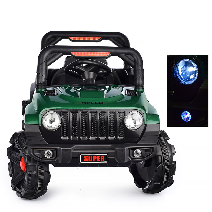 Электромобиль U023460Y "Рустик" на аккумуляторе, с р/у управлением, в коробке (зеленый)