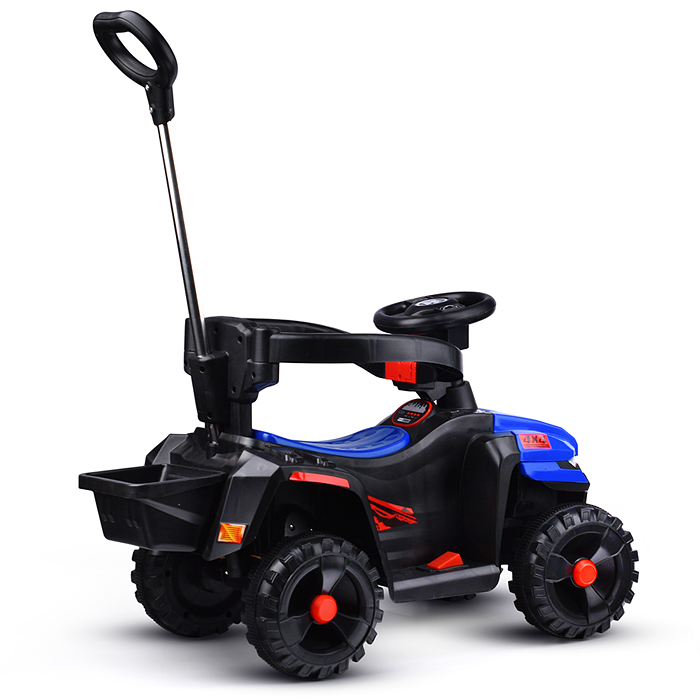 Квадроцикл U014102Y "Муви" с родительской ручкой, на аккумуляторе 6V. синий