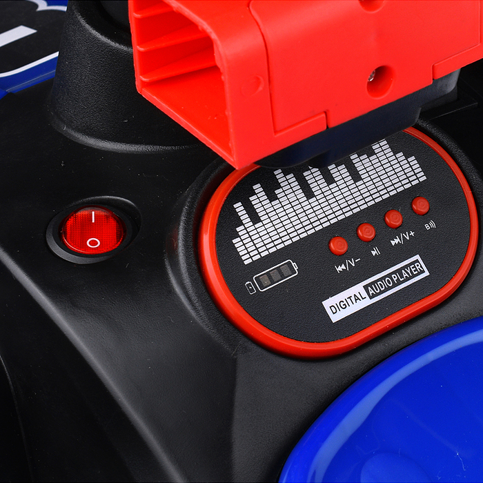 Квадроцикл U014102Y "Муви" с родительской ручкой, на аккумуляторе 6V. синий