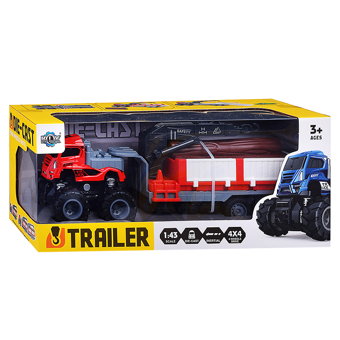 Машина KLX600-378 "Мега лесовоз" в коробке