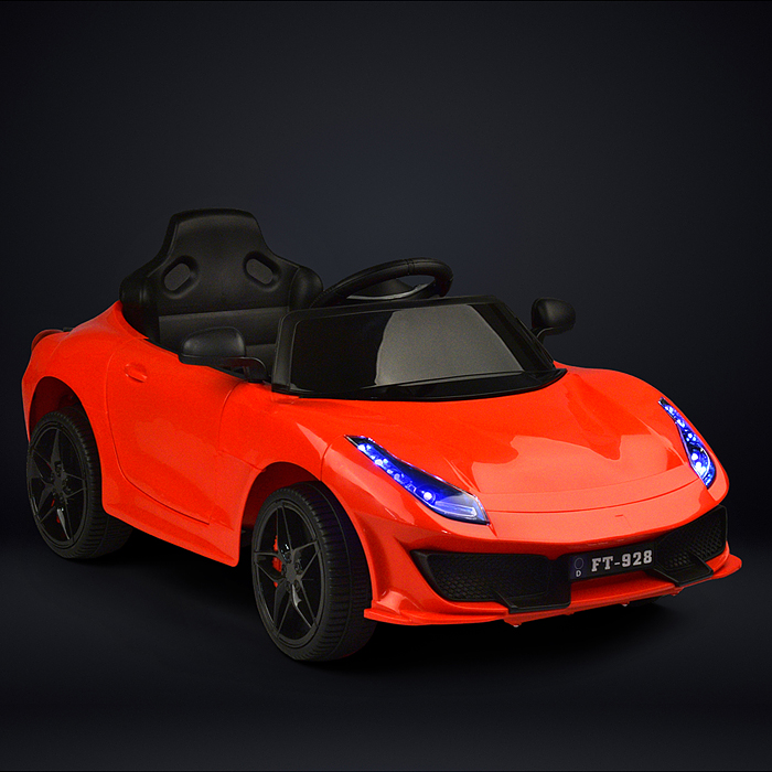 Электромобиль U023436Y "Скоростной заезд" на аккумуляторе, с р/у управлением, в коробке (красный)