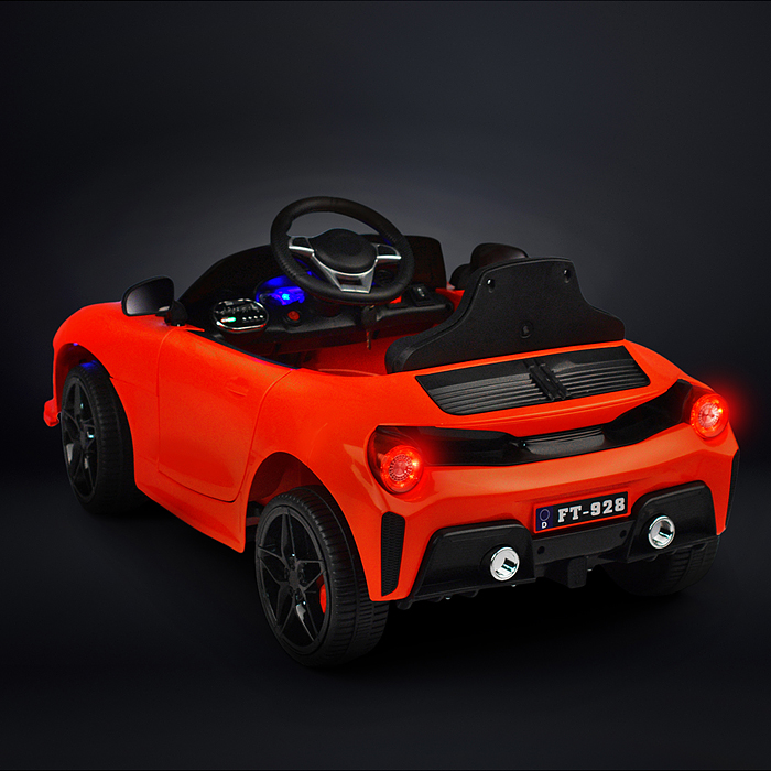 Электромобиль U023436Y "Скоростной заезд" на аккумуляторе, с р/у управлением, в коробке (красный)