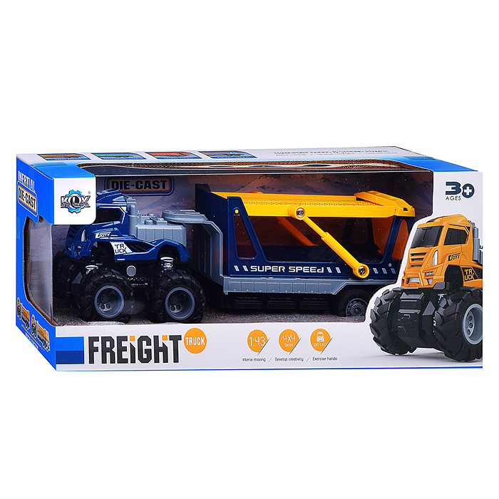 Машина KLX600-190 "Мега прицеп два этажа" в коробке