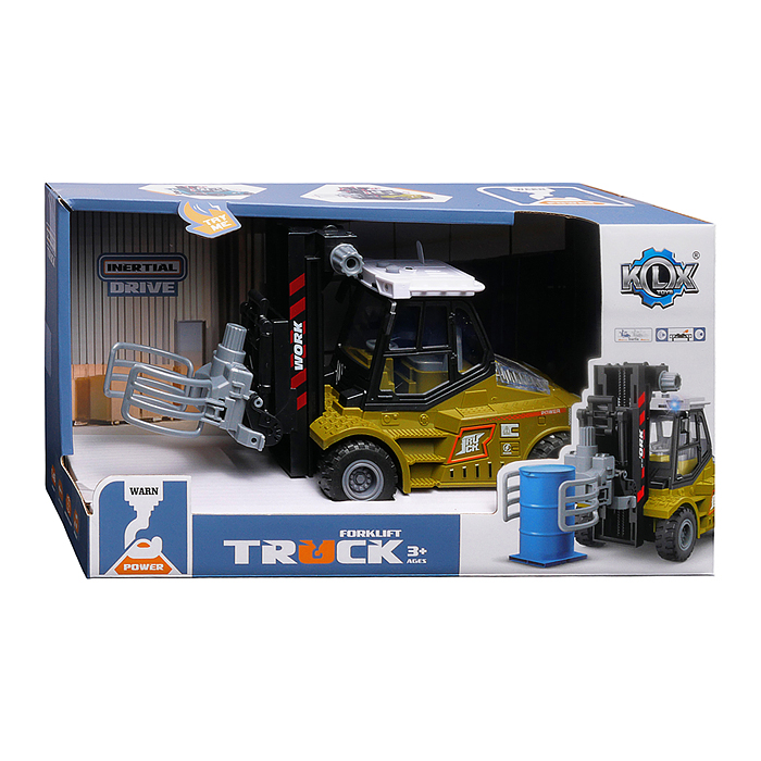Машина KLX900-50 "Вилочный погрузчик" 1:43 (свет,звук)  в коорбке
