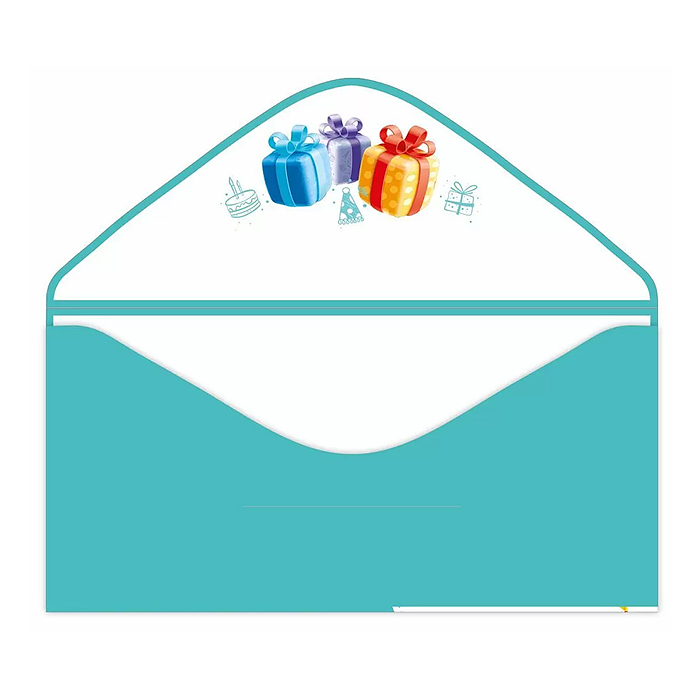 Конверт для денег "С днем рождения!" (татарский язык)