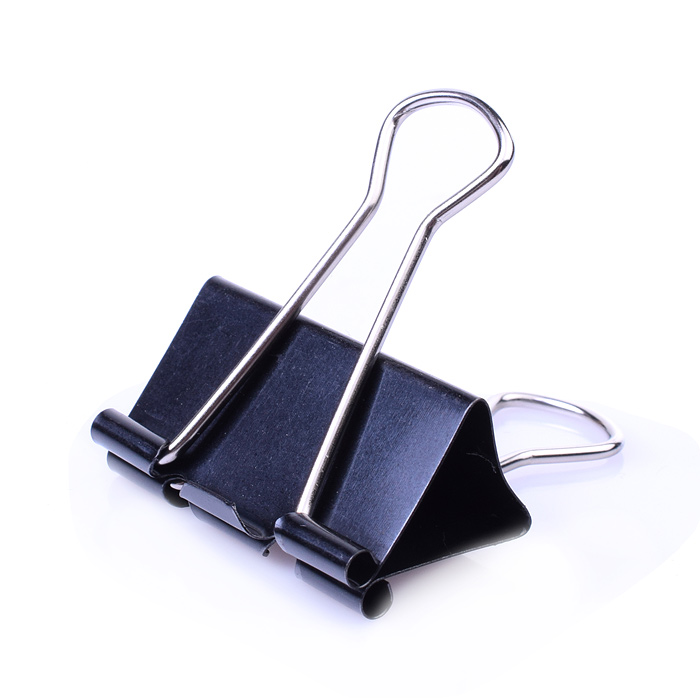 Зажим для бумаг "Attomex" металлический (41 мм) толщина скрепления до 17 мм, черный, 12 шт в картонн