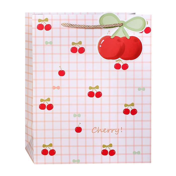 Пакет подарочный 00-7753 "Вишенка" 32*26*12см.