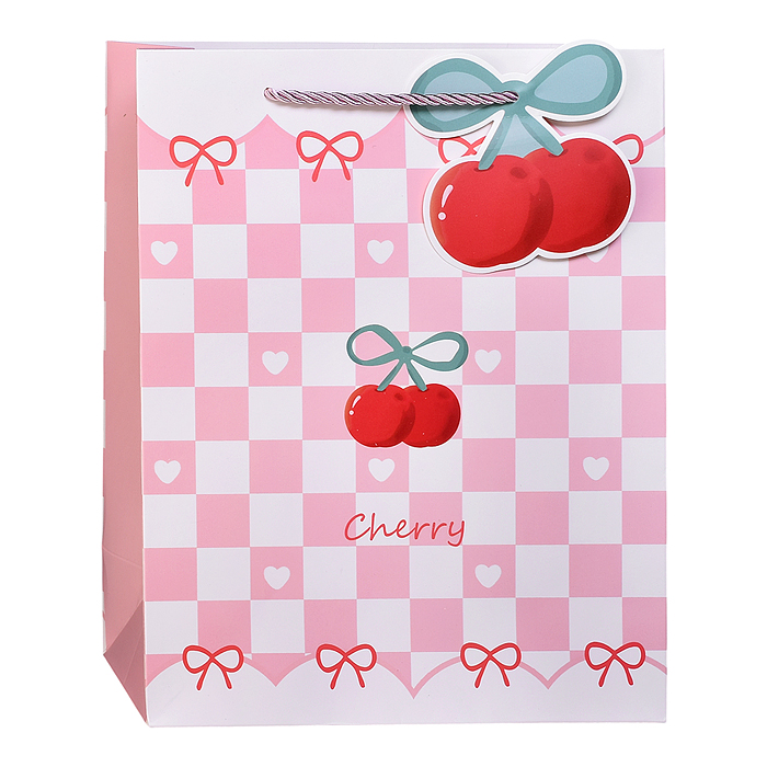 Пакет подарочный 00-7753 "Вишенка" 32*26*12см.