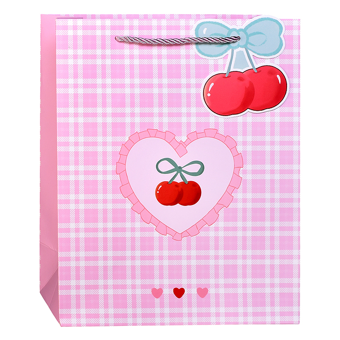 Пакет подарочный 00-7753 "Вишенка" 32*26*12см.