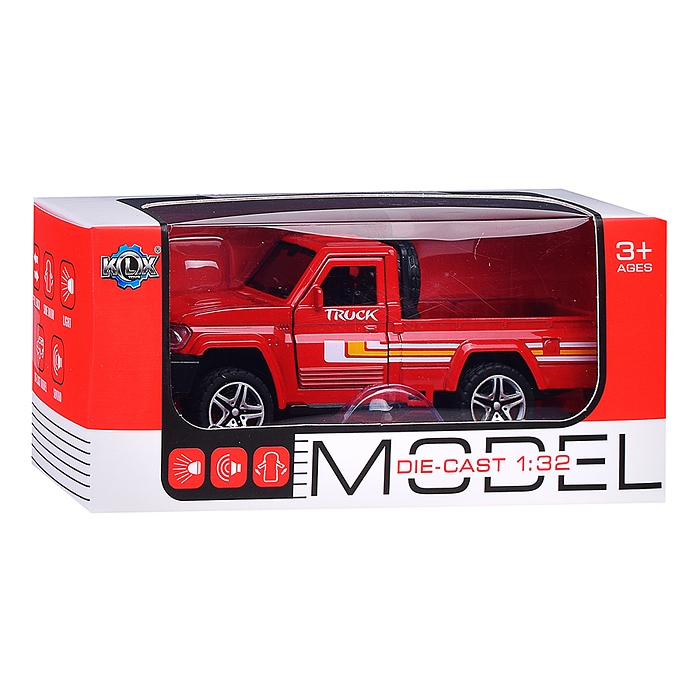 Машина KLX600-341A "Пикап" 1:32 металл (свет,звук,откр дв) в коробке