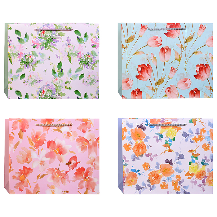 Пакет подарочный 00-7762 "Краски весны" 32*26*11см.