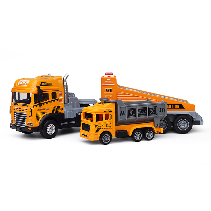 Машина KLX800-261 "Перевозчик спецтехники" ( свет,звук) в коробке