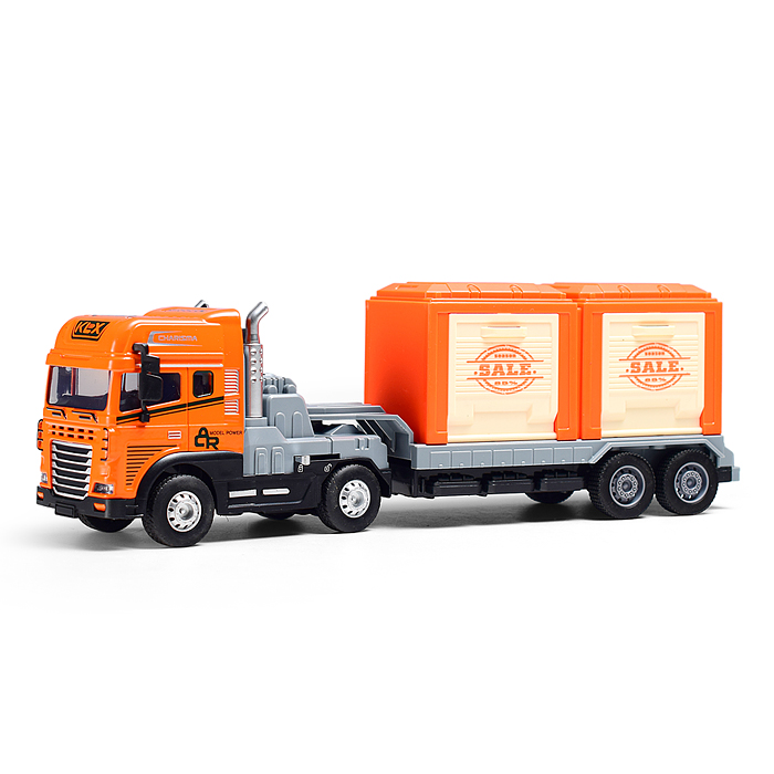 Машина KLX800-216 "Двухзвенный прицеп четырехприводный" (свет, звук) в коробке