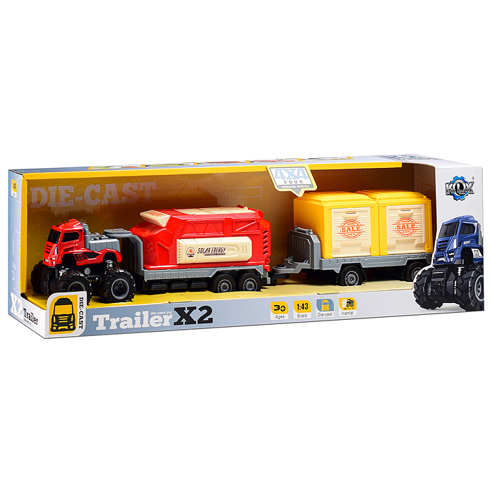 Машина KLX600-403 "Большой прицеп" 1:43, в коробке