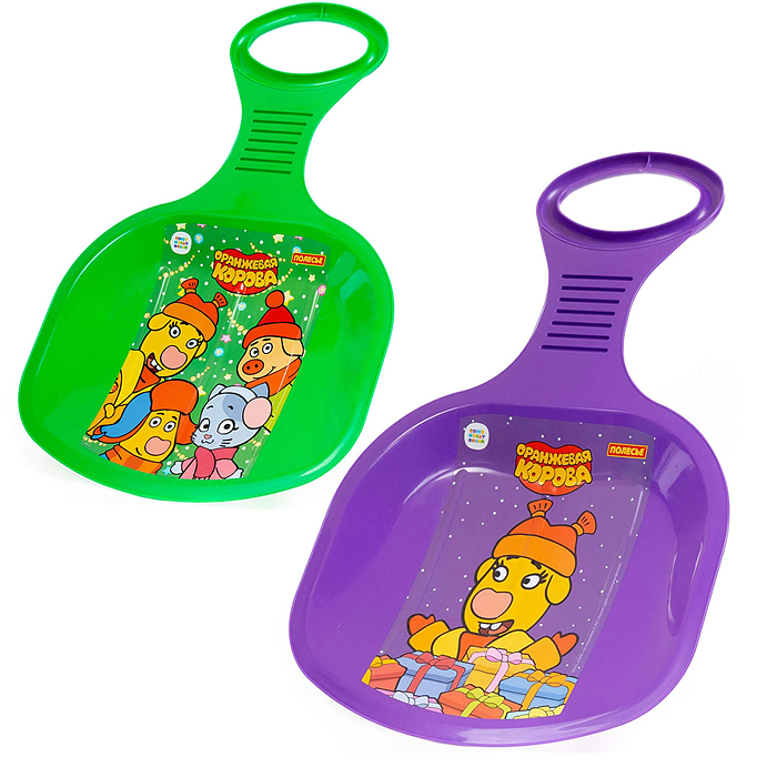 Санки "Ледянка" №2 "Оранжевая корова"