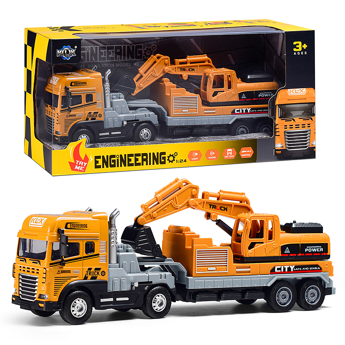 Машина KLX800-244 "Экскаватор" 1:24 (свет,звук) в коробке Машина KLX800-244 "Экскаватор" 1:24 (свет,звук) в коробке