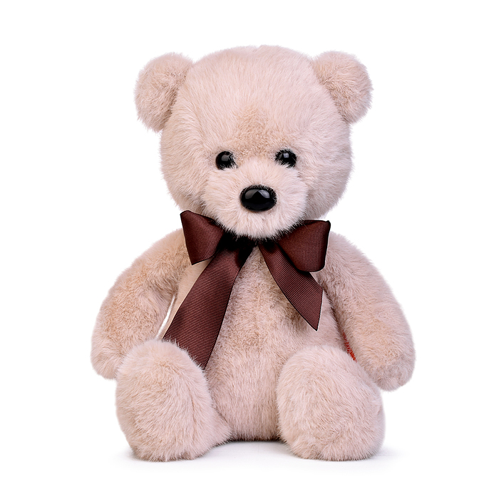 Медвежонок Тёпа бежевый с шоколадным бантом 25 