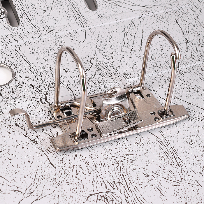 Папка с арочным механизмом "Attomex" A4 75 мм мраморная картонная разобранная, корешок из PVC, навар