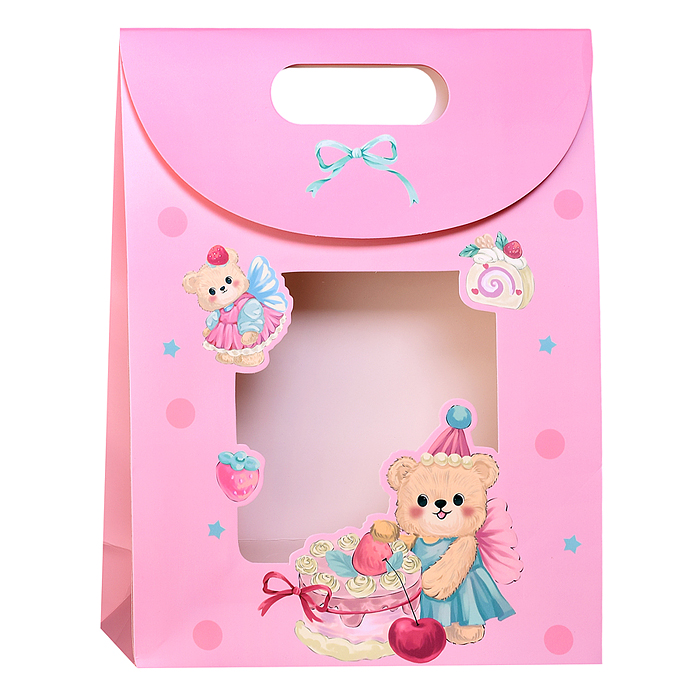 Пакет подарочный 00-7769 "Коробочка радости" 26*32*10см.