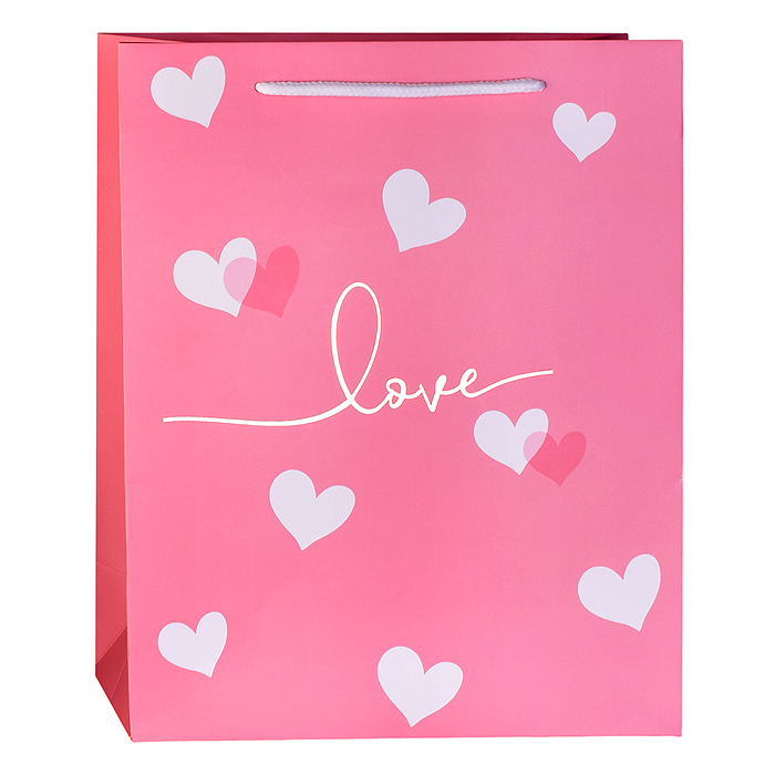 Пакет подарочный 00-7756 "От сердца" 32*26*12см.