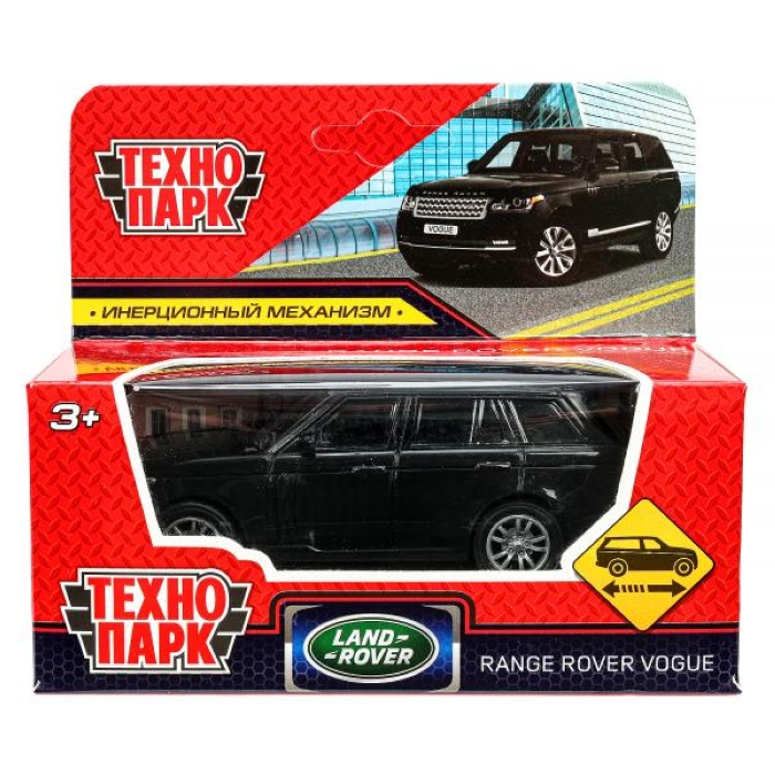 Машина пластик Land Rover Range Rover Vogue 12 см, инерц, черный Машина пластик Land Rover Range Rover Vogue 12 см, инерц, черный