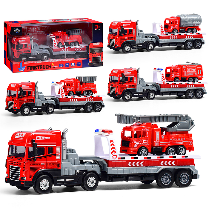 Машина KLX800-254 "Перевозчик пожарной техники" (свет,звук) в коробке Машина KLX800-254 "Перевозчик пожарной техники" (свет,звук) в коробке