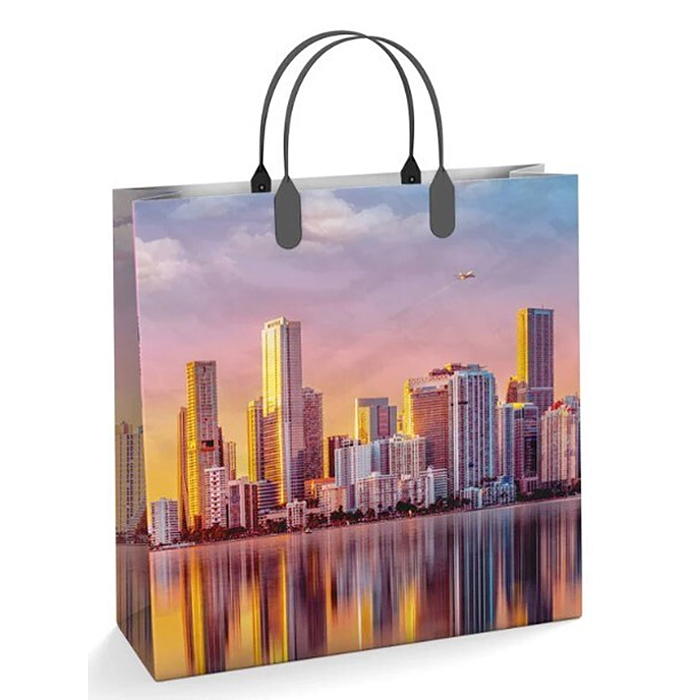 Пакет подарочный 30х30, 150мкм из мягкого пластика "Рассвет" ламинированный