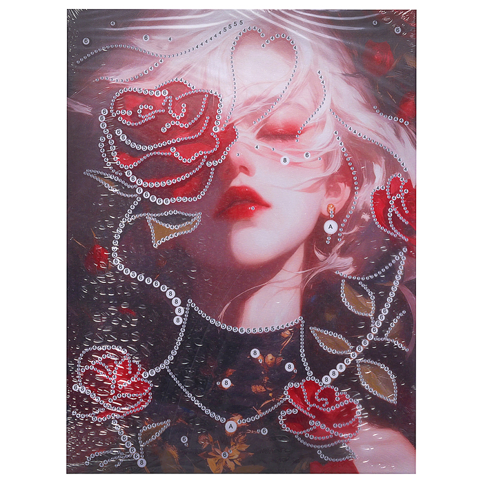 Мозаика алмазная MKX-36 "В объятиях роз" 30*40 см.