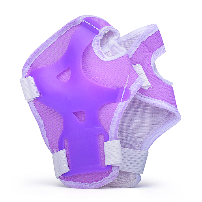 Фото к товару Ролики детские, размер M, фиолетовый (со шлемом и защитным снаряжением) Ролики детские, размер M, фиолетовый (со шлемом и защитным снаряжением)