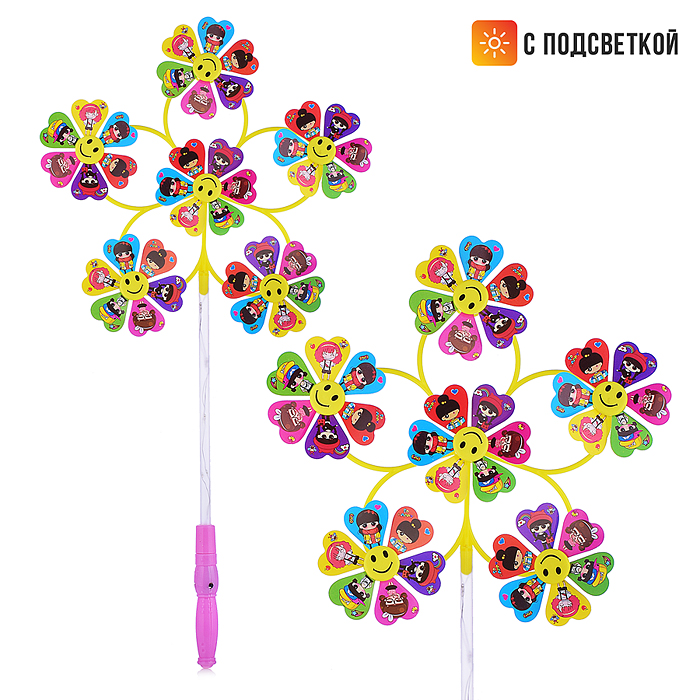 Ветерок 00-5897 "Смайлик" 9*30*57см., светящийся, в пакете