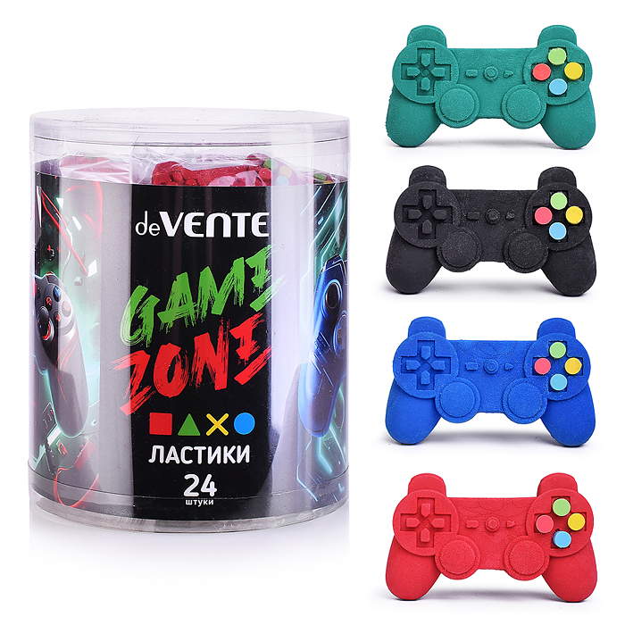 Ластик "Gamer" в форме игровой консоли, 50x32x12 мм, в индивидуальной упаковке 