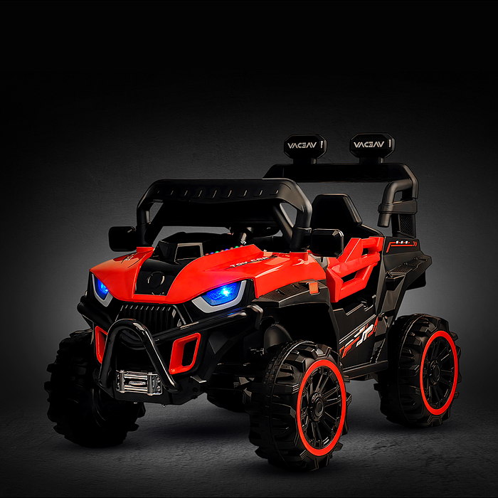 Электромобиль U014087Y "Багги" с р/у управлением, четырехколесный (красный)