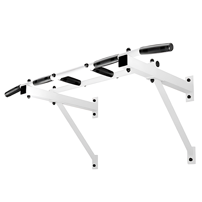 Турник треххватный (крепеж к стене) белый 