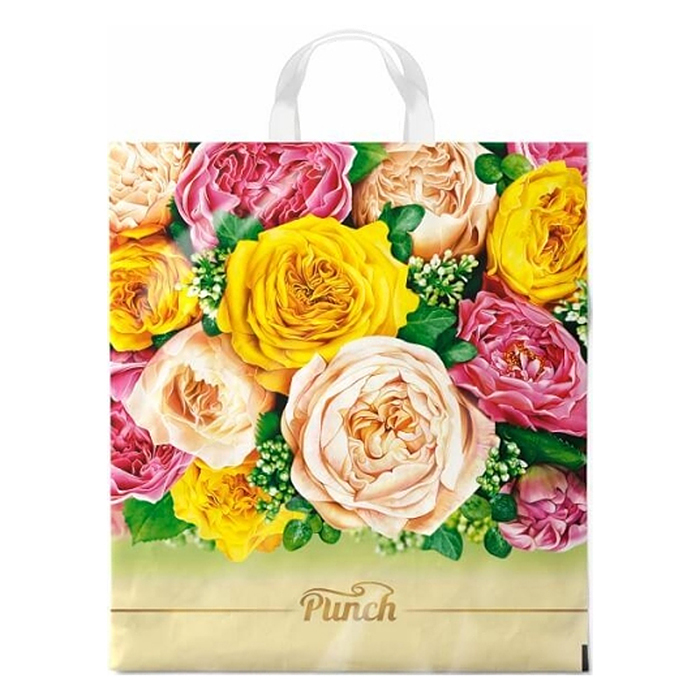 Пакет ПЭ с петлевой ручкой 38х42, 40мкм "Пунш" ПНД 