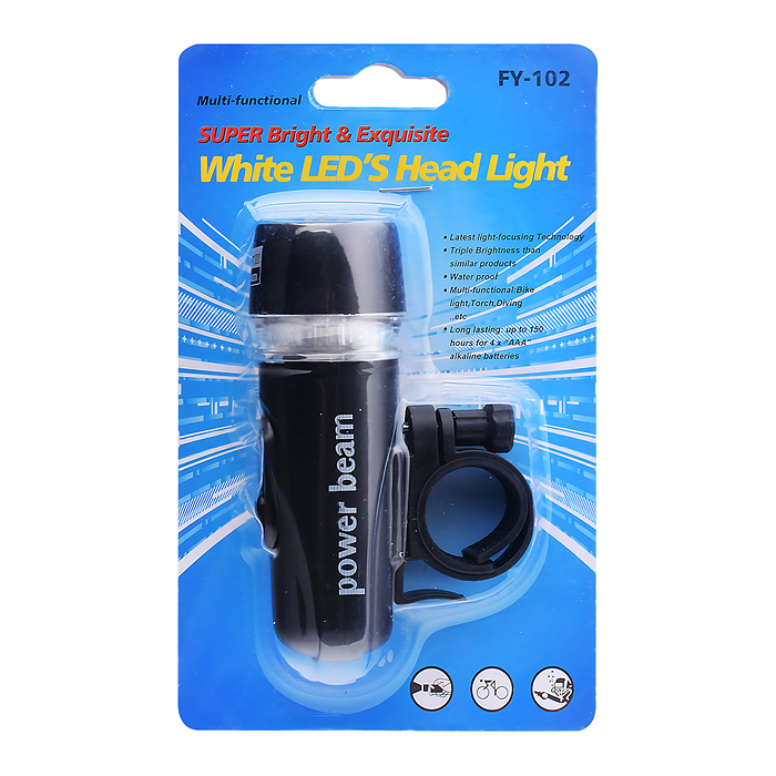 Фонарь велосипедный 00-6093, на батар. (в комплект не входят)