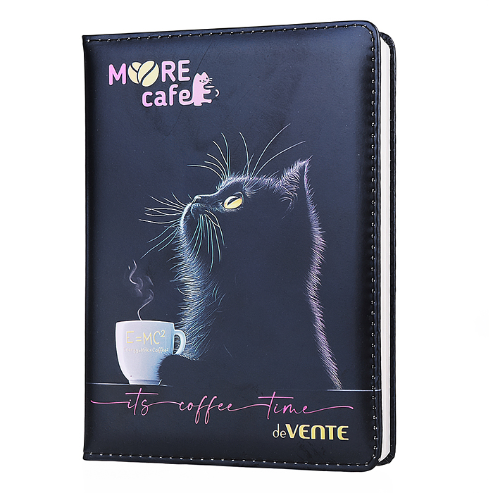 Записная книжка "MooreCafe" B6 (120 ммx170 мм) 160 стр, кремовая бумага 70 г/м² в клетку, п