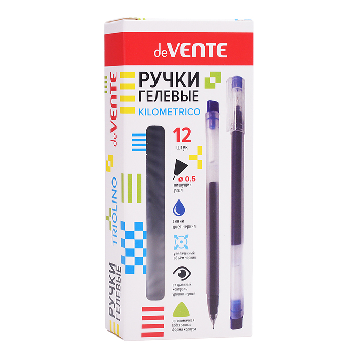 Фото к товару Ручка гелевая "Triolino. Kilometrico" d=0,5 мм, увеличенный объём чернил, длина 1000 м, трё Ручка гелевая "Triolino. Kilometrico" d=0,5 мм, увеличенный объём чернил, длина 1000 м, трё