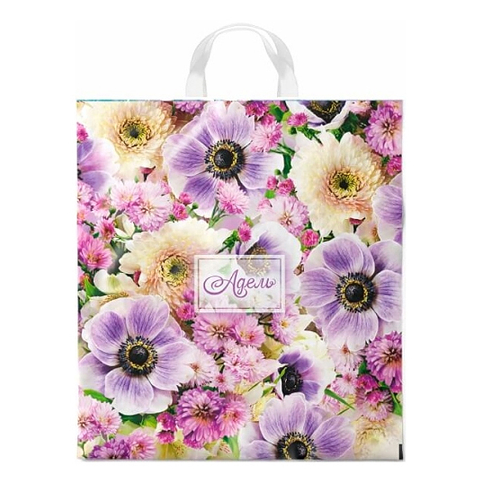 Пакет ПЭ с петлевой ручкой 38х42, 40мкм "Адель" ПНД 