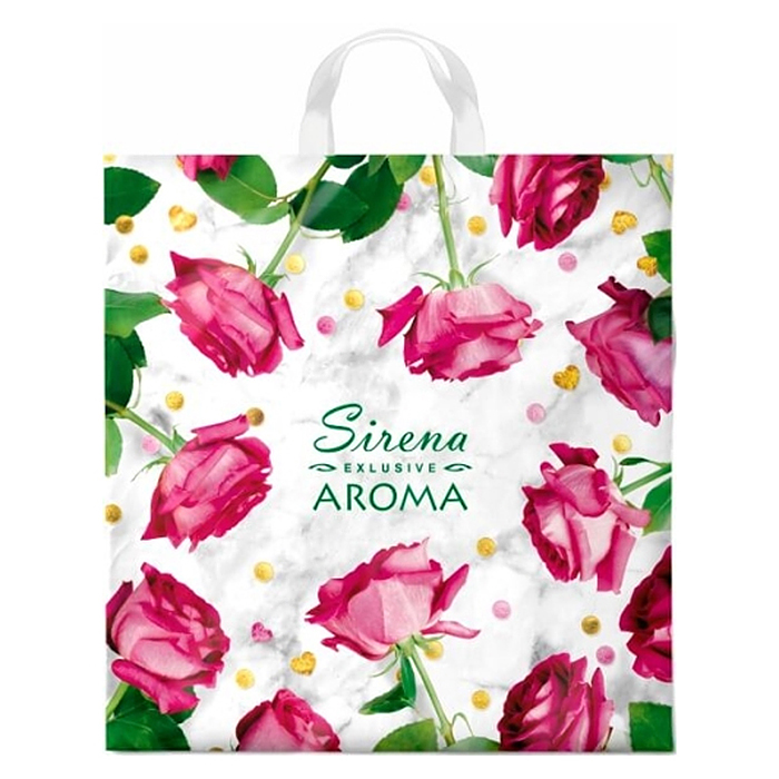 Пакет ПЭ с петлевой ручкой 40х42, 45мкм "Арома" ПВД