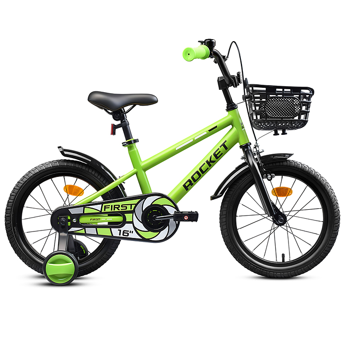 Велосипед 16" Rocket First, цвет зеленый 
