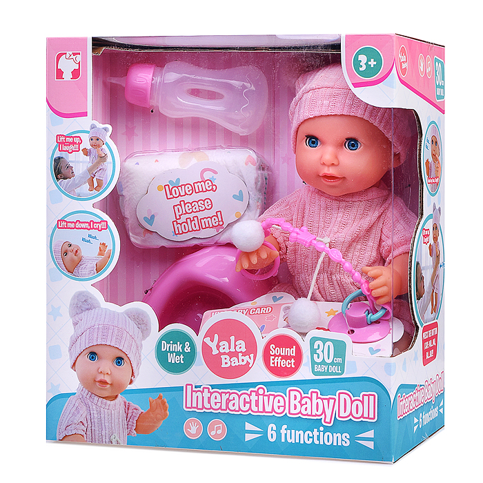 Пупс с аксессуарами YL2530R-A "Леночка" в коробке