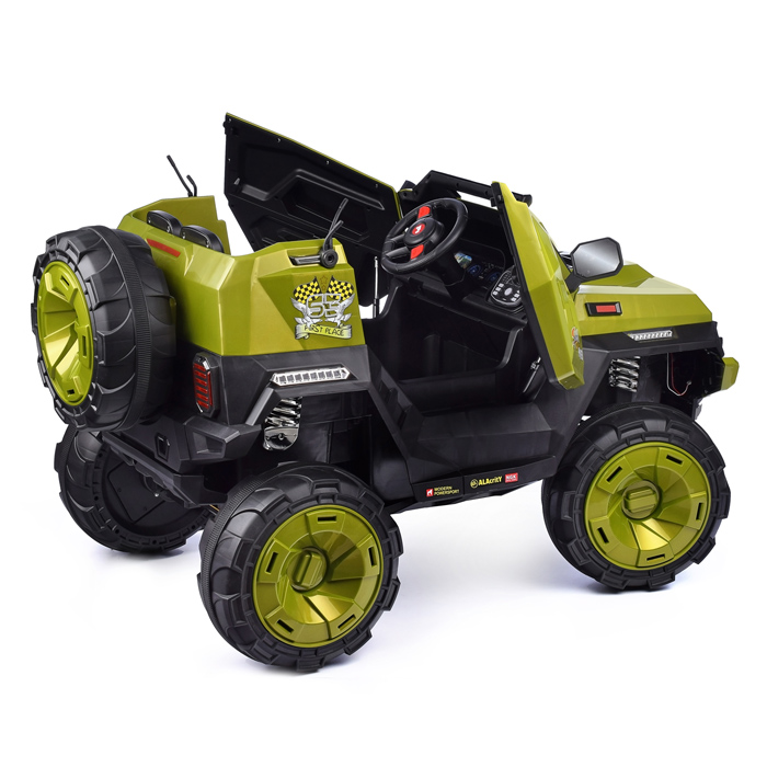 Электромобиль U023409Y "Стайер" на аккумуляторе, с р/у управлением, в коробке (зеленый)