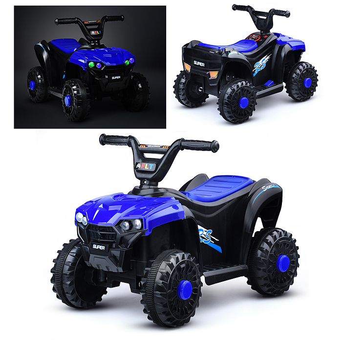 Квадроцикл U014104Y "Супер квадро" на аккумуляторе, в коробке (синий)