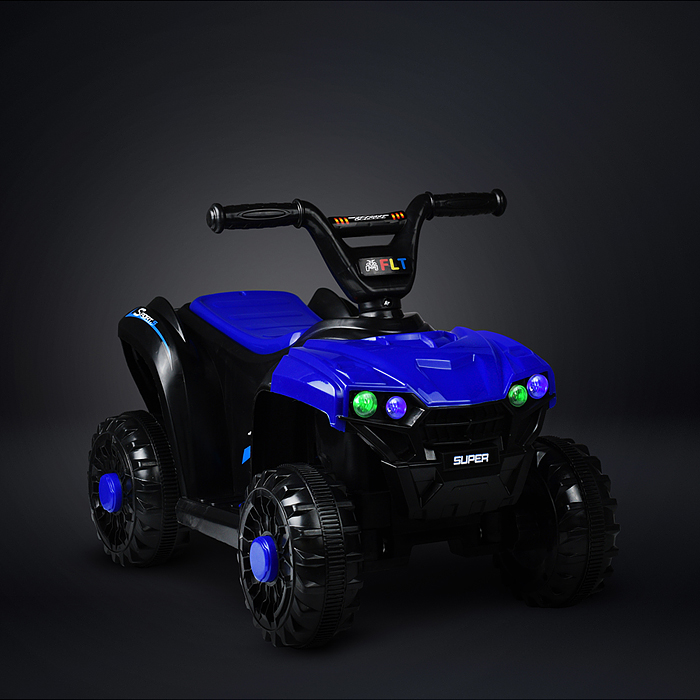 Квадроцикл U014104Y "Супер квадро" на аккумуляторе, в коробке (синий)